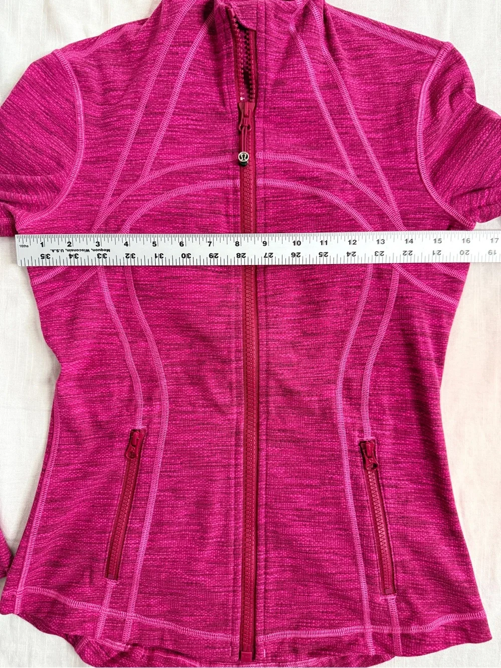 Lululemon Define Jacket 6 Diamond Jacquard Berry Rumble